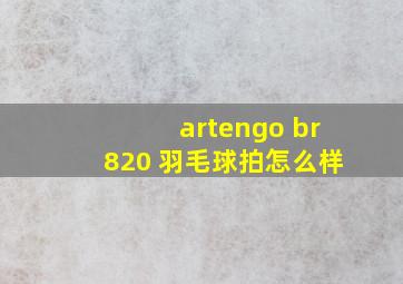 artengo br820 羽毛球拍怎么样